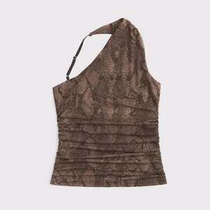 Abercrombie & Fitch Asymmetrical Snakeskin Top